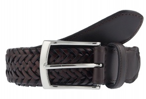 dents plaited leather belt