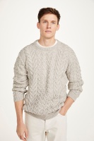 Mens Supersoft Merino Aran Pullover