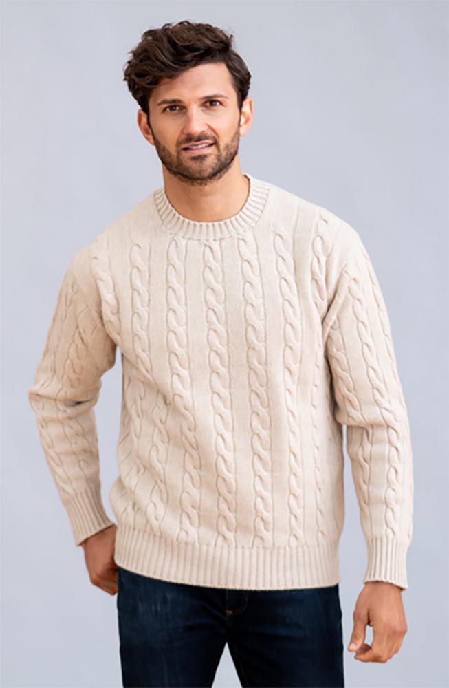 Lockie Chirnside cashmere cable crew neck pullover