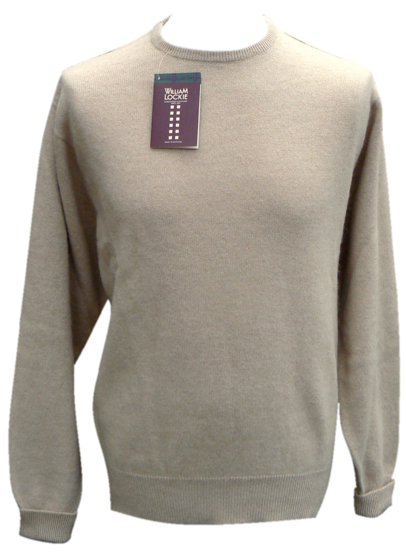 William Lockie Mens Camelhair v neck pullover