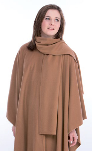 Peter James Wool and Cashmere cape Camel